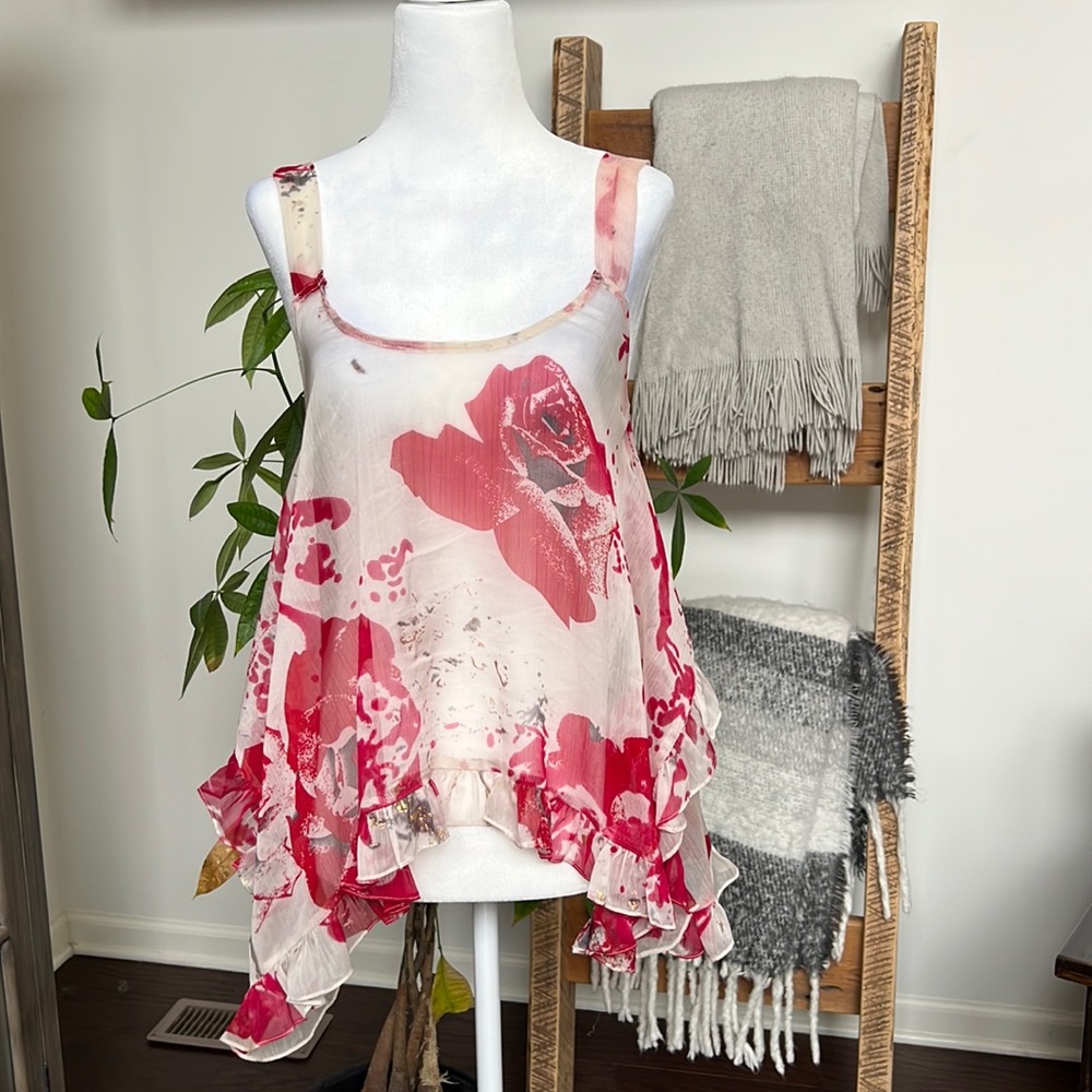 Sheer floral top